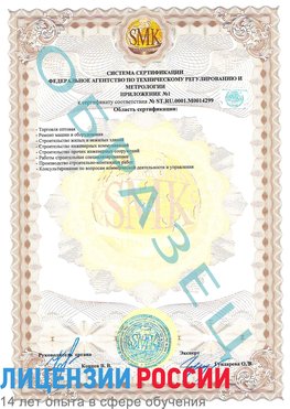 Образец сертификата соответствия (приложение) Асбест Сертификат ISO 14001